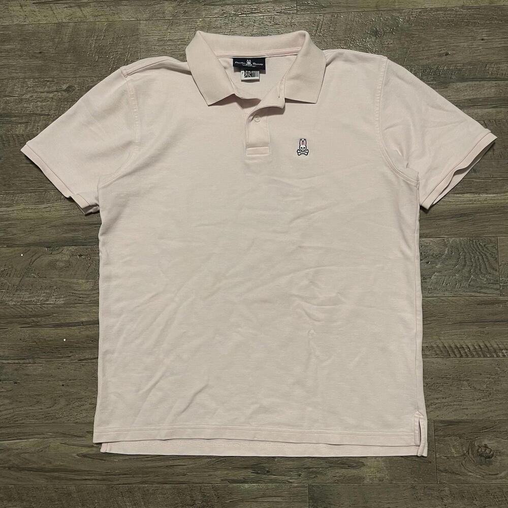 Psycho Bunny Mens Classic Pique Polo Shirt Light Pink Size 7 XL 100% Pima Cotton